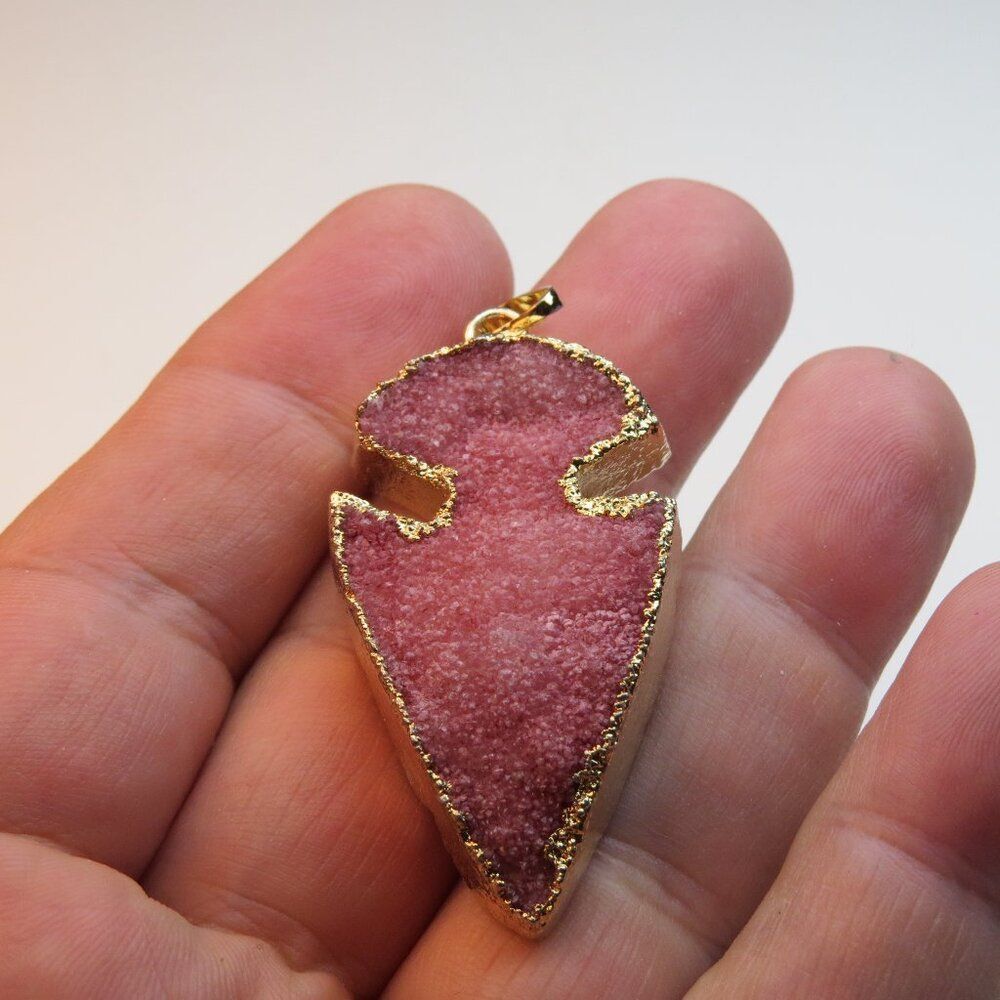 Jasper 24k plated Pendent 40mm